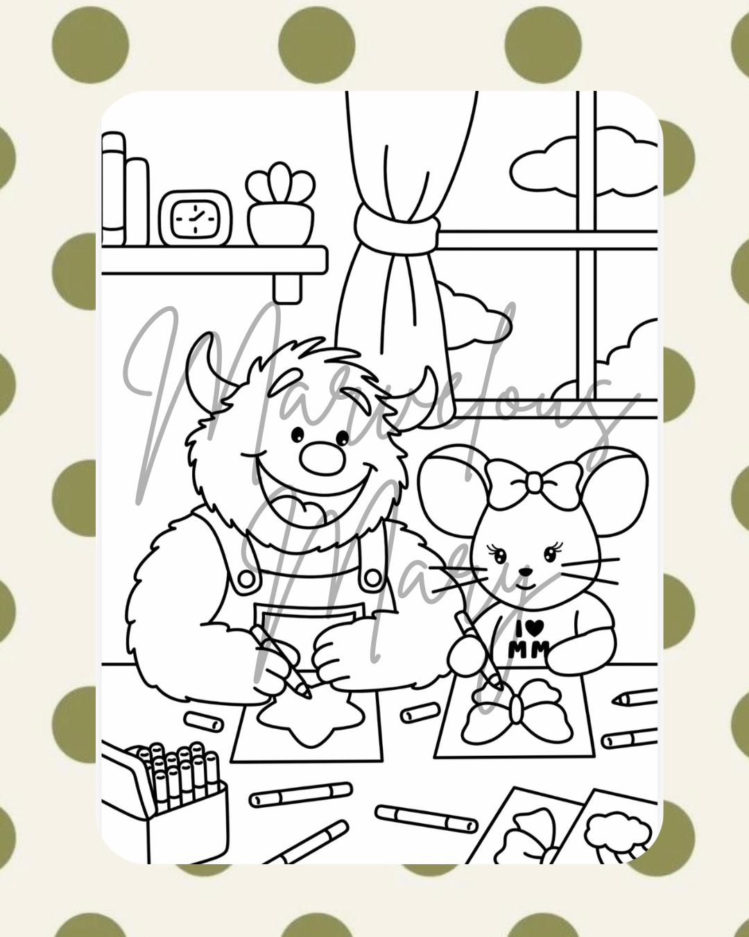 Marker Monster x Marvelous Mary – Printable Art (5x7)