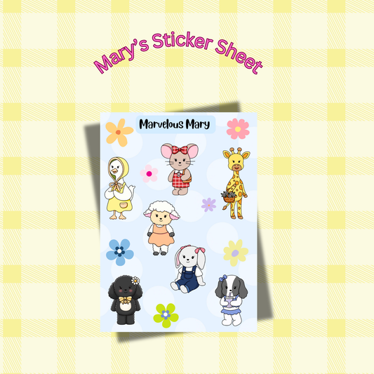 PREORDER Full Body Character Sticker Sheet